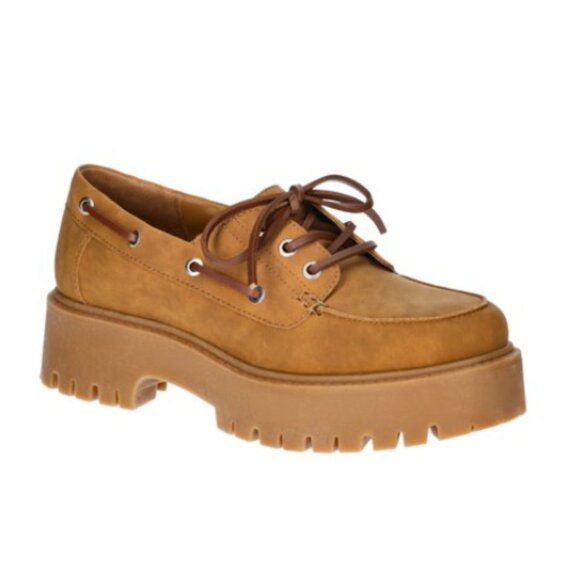 No Boundaries Women's Platform Boat Shoes Size 8, Tan - Picture 1 of 5